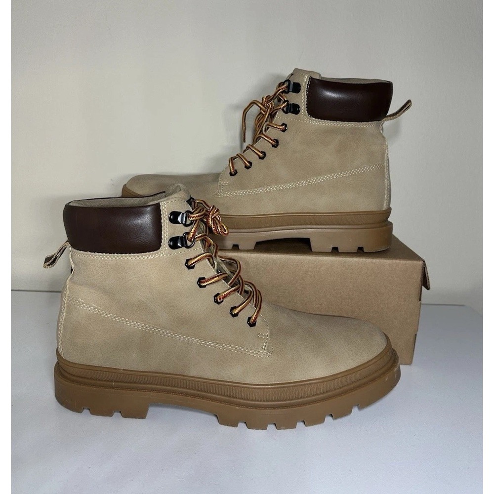 Steve Madden Gabber Boots Tan Nubuck Ortholite Men Size 12